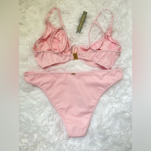 Gooseberry pink bikini swimsuit sculpting top and bottom size large - Picture 3 of 5